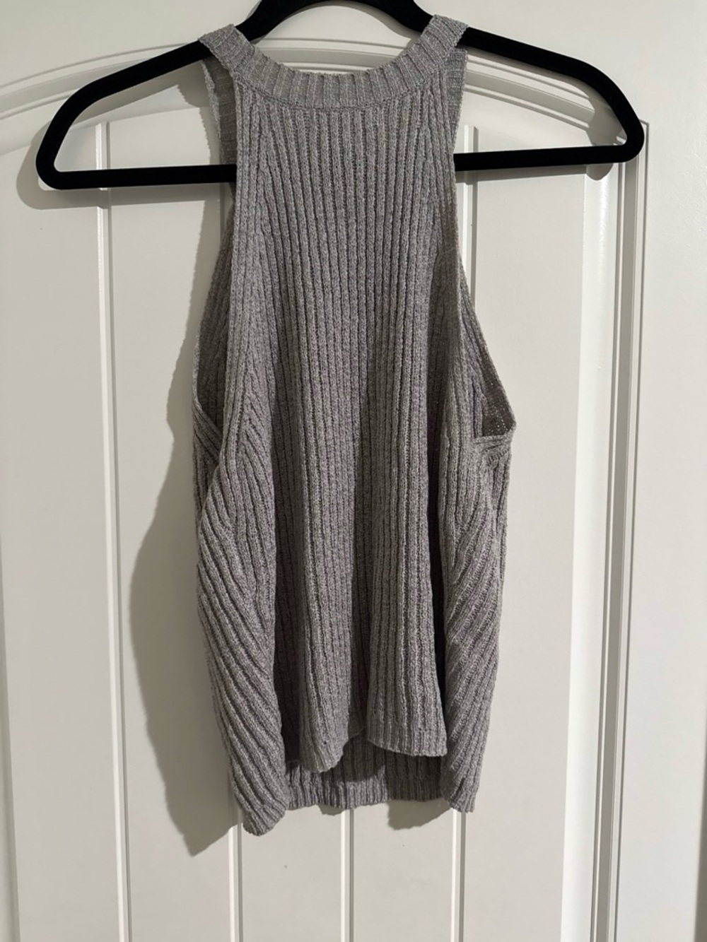 Wild Honey Ribbed Halter Knit Top - Gray - Picture 2 of 2